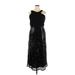 Grace Karin Cocktail Dress - A-Line Crew Neck Sleeveless: Black Solid Dresses - Women's Size X-Large