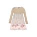 Naartjie Kids Dress - Shift: Tan Print Skirts & Dresses - Size 7