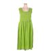 Serengeti Casual Dress - A-Line Scoop Neck Sleeveless: Green Print Dresses - Women's Size 2X