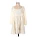 Sanctuary Casual Dress - Mini: Ivory Solid Dresses - New - Women's Size Small