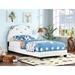 Zoomie Kids Upholstered Twin Size Platform Bed For Kids, w/ Slatted Bed Base, No Box Spring Needed in White | Wayfair