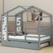 Harper Orchard Shaima House Beds Bed, Wood in Gray | 68.5 H x 41.5 W x 79.1 D in | Wayfair 44B3540F7E4143F2AAFFFE867DEE6481