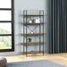 17 Stories 5 Tier Bookshelf, Wood in Brown | 67.9 H x 43.3 W x 12.5 D in | Wayfair 7095CB9B3E6247C5A3E55B93EBB2580A