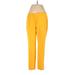 Zara Basic Dress Pants - Mid/Reg Rise: Yellow Bottoms - Women's Size Small