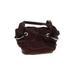 B Makowsky Leather Shoulder Bag: Burgundy Solid Bags