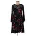 Torrid Casual Dress - A-Line Crew Neck 3/4 sleeves: Black Print Dresses - Women's Size Large Plus