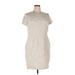 Boden Cocktail Dress - Sheath Crew Neck Short sleeves: Tan Solid Dresses - Women's Size 14