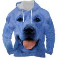 Homme Sweat à capuche Noir Rouge Bleu Marron Gris Clair Capuche Chien Imprimés Photos Imprimer du quotidien Des sports 3D effet Vêtement de rue Design basique Printemps Automne Vêtement Tenue Pulls