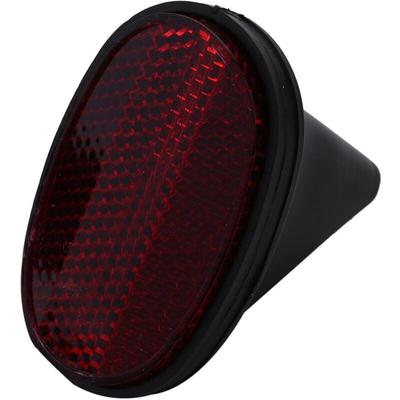 Woosien - 1 Stück Fahrrad Hinten Schwanz Reflektor Kotflügel Oval Warnung Rot Schwarz Image