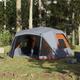 vidaXL Campingzelt 10 Personen Grau und Orange 443x437x229 cm