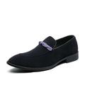 Men's Loafers Slip-Ons Suede Shoes Dress Shoes Business British Wedding Party Evening St. Patrick's Day Suede Breathable Slip Resistant Loafer Black Blue Brown Spring Fall