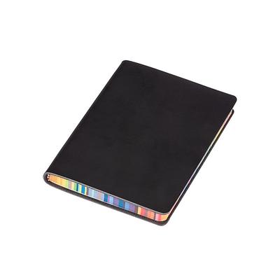 1pc Soft Leather Cover Rainbow Edge Notebook With 100sheets, Back to School Gift