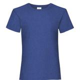 Fruit of the Loom Big Girls Childrens Valueweight Short Sleeve T-Shirt - Heather Royal - Blue - 3
