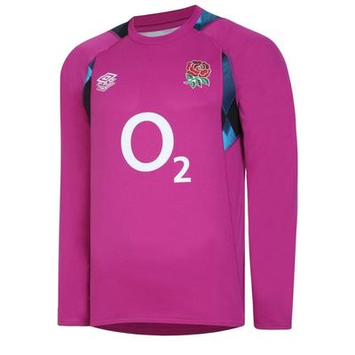 Umbro England Rugby Mens 22/23 Relaxed Fit Training Jersey - Wild Aster/Bachelor Button/Ensign Black - Purple - S