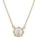 Canvas Style Juliette Mother of Pearl Scalloped Initial Necklace - Gold - LETTER: K