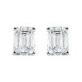 Haus of Brilliance 14K White Gold 2.0 Cttw Emerald Cut Lab-Grown Diamond Solitaire Stud Earrings (G-H Color, VS1-VS2 Clarity) - White