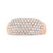 Haus of Brilliance 18K Rose Gold 1.00 Cttw Diamond Multi Row Dome Band Ring (F-G Color, VS1-VS2 Clarity) - Pink - 7