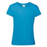 Fruit of the Loom Fruit Of The Loom Big Girls Sofspun Short Sleeve T-Shirt (Pack of 2) (Azure Blue) - Blue - 3