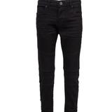 X RAY Boy's Slim Fit Distressed Stitched Biker Pants - Black - 12