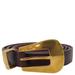 Madison Maison Burgundy Leather Belt - Red - 80