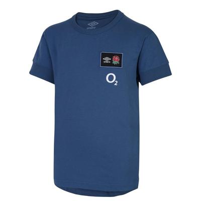 Umbro England Rugby Childrens/Kids 22/23 T-Shirt - Ensign Blue - Blue - 11