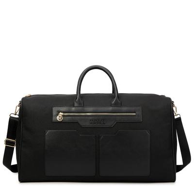 Badgley Mischka Luggage Juliet Canvas Weekender Duffel Travel Bag - Black - XL