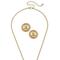 Canvas Style Lizette Bee Medallion Earring and Necklace Set - Gold