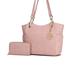 MKF Collection by Mia K Allison 2 PCS Tote Handbag & Wallet - Pink