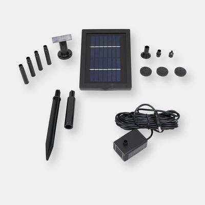 Sunnydaze Decor Solar Pump and Solar Panel Kit - 5 Spray Heads - 40 GPH - 24" Lift - Black