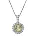 Vir Jewels 1.20 cttw Pendant Necklace, Lemon Quartz Pendant Necklace For Women In .925 Sterling Silver With Rhodium, 18" Chain, Prong Setting - 0.70" L x 0.50" W - Grey