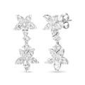 Haus of Brilliance 18k White Gold 6.0 Cttw Marquise Diamond Floral Dangle Drop Earrings (E-F Color, VS1-VS2 Clarity) - White