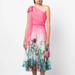 Marchesa Notte Asymmetrical Tiered Gown - Pink - Pink - 2