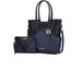 MKF Collection by Mia K Iris Snake Embossed Vegan Leather Womenâ€™s Tote Bag with matching Wristlet Pouch - Blue