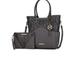 MKF Collection by Mia K Iris Snake Embossed Vegan Leather Womenâ€™s Tote Bag with matching Wristlet Pouch - Grey