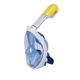 Vigor Portable 180 Degree View Go Pro Camera Diving Scuba Full Face Snorkel Mask - Blue