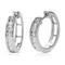 Vir Jewels 1 Cttw Diamond Hoop Earrings For Women, Round Lab Grown Diamond Earrings In .925 Sterling Silver, Channel Setting, 2/3" - Grey