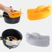 Vigor Silicone Food Strainer Hands-Free Pan Strainer, Duckbill Round Edge Funnel For Pasta, Clip-On Kitchen Food Funnel For Spaghetti - Yellow