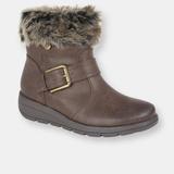 Cipriata Womens/Ladies Faux Fur Coralla Ankle Boots - Brown - Brown - 6