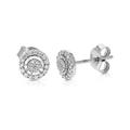 Vir Jewels 1/5 Cttw Stud Earrings For Women, Round Lab Grown Diamond Stud Earrings In .925 Sterling Silver, Prong Setting - 6 mm - Grey