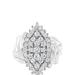 Haus of Brilliance .925 Sterling Silver 1 cttw Lab Grown Diamond Cluster Ring - Grey - 8