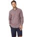 Maine Mens Mini Grid Check Long-Sleeved Shirt - Purple - S