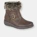 Cipriata Womens/Ladies Faux Fur Coralla Ankle Boots - Brown - Brown - 7