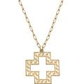 Canvas Style Kristin Greek Keys Cross Pendant Necklace - Gold