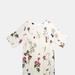 Oscar de la Renta Oscar De La Renta Women's Ivory Wool Long Sleeve Floral Dress - White - 6