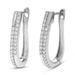 Vir Jewels 1/3 Cttw Diamond Hoop Earrings For Women, Round Lab Grown Diamond Earrings In .925 Sterling Silver, Prong Setting, 3/4 Inch - Grey