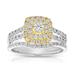 Vir Jewels 1 Cttw Diamond Wedding Bridal Ring Set 14K Two Tone Gold Cushion Halo Engagement - Yellow - 6