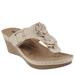 GC SHOES Narbone Natural Wedge Sandals - White - 7