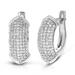 Vir Jewels 1/2 Cttw Diamond Hoop Earrings For Women, Round Lab Grown Diamond Earrings In .925 Sterling Silver, Prong Setting - 1/2" H x 1/4" W - Grey