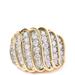 Haus of Brilliance 14K Yellow Gold Plated .925 Sterling Silver 2.00 Cttw Diamond Multi Row Band Ring - Yellow - 9