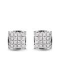 Haus of Brilliance 10K White Gold 1/2 Cttw Princess Diamond Classic Composite Stud Earrings - White - OS